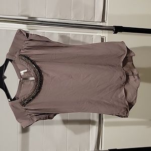 Studio Y Taupe tunic top medium